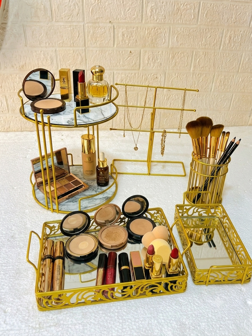Aizal Deal No.1 – Set of 5 Home & Beauty Organizer Articles | Elegant Decorative Storage Collection