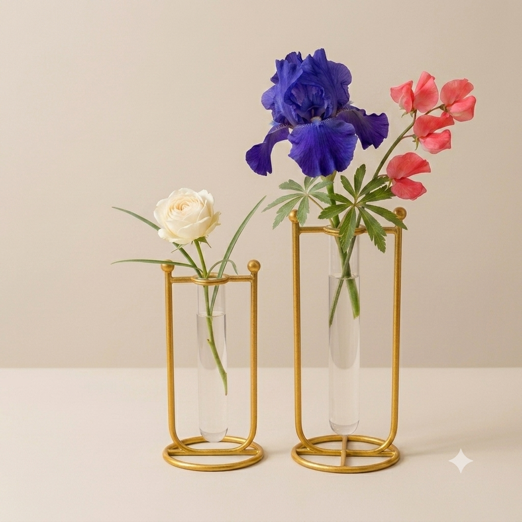 Flower vase with tubes – Modern Elegant Home Décor.