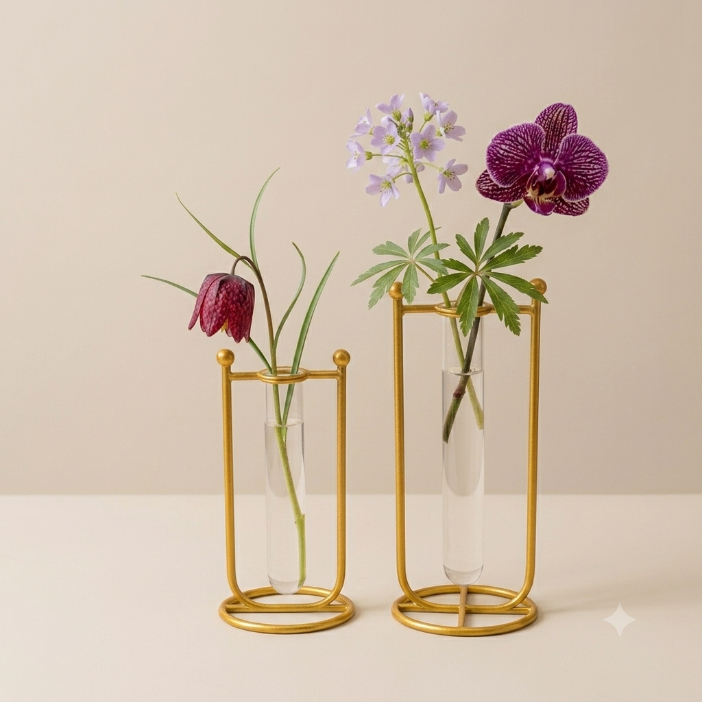 Flower vase with tubes – Modern Elegant Home Décor.