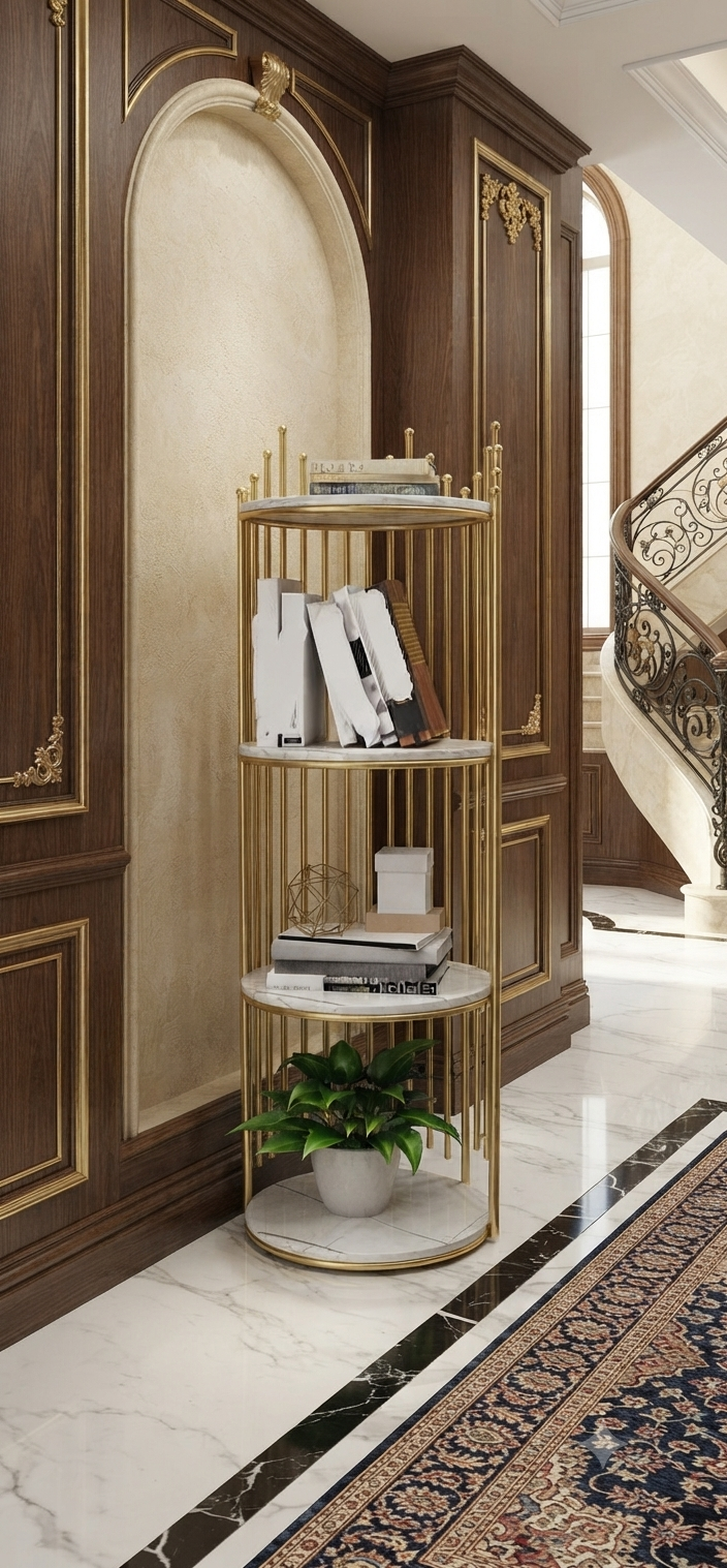 4 Layers Aizal Cage Shape Corner Rack – Multi-Purpose Space Saving Storage Organizer