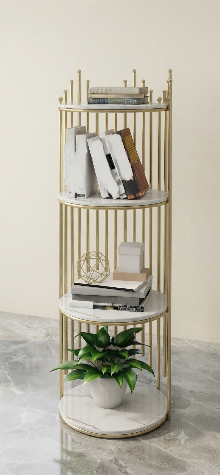 4 Layers Aizal Cage Shape Corner Rack – Multi-Purpose Space Saving Storage Organizer