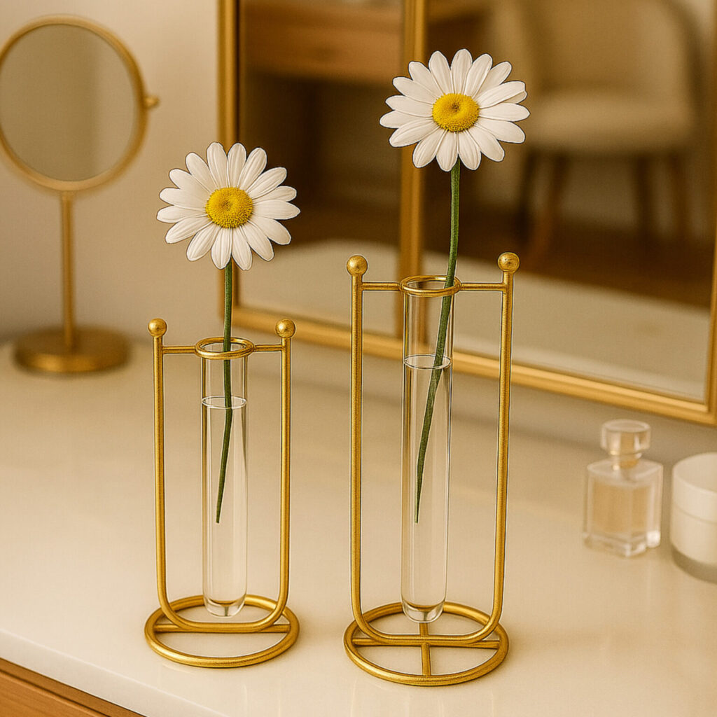 Flower vase with tubes – Modern Elegant Home Décor.