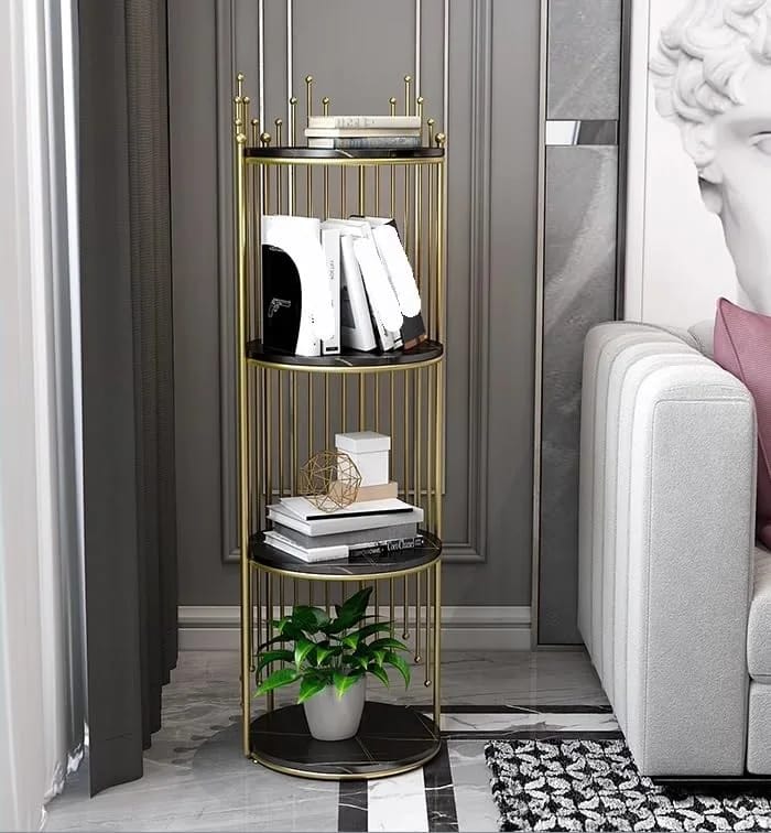 4 Layers Aizal Cage Shape Corner Rack – Multi-Purpose Space Saving Storage Organizer