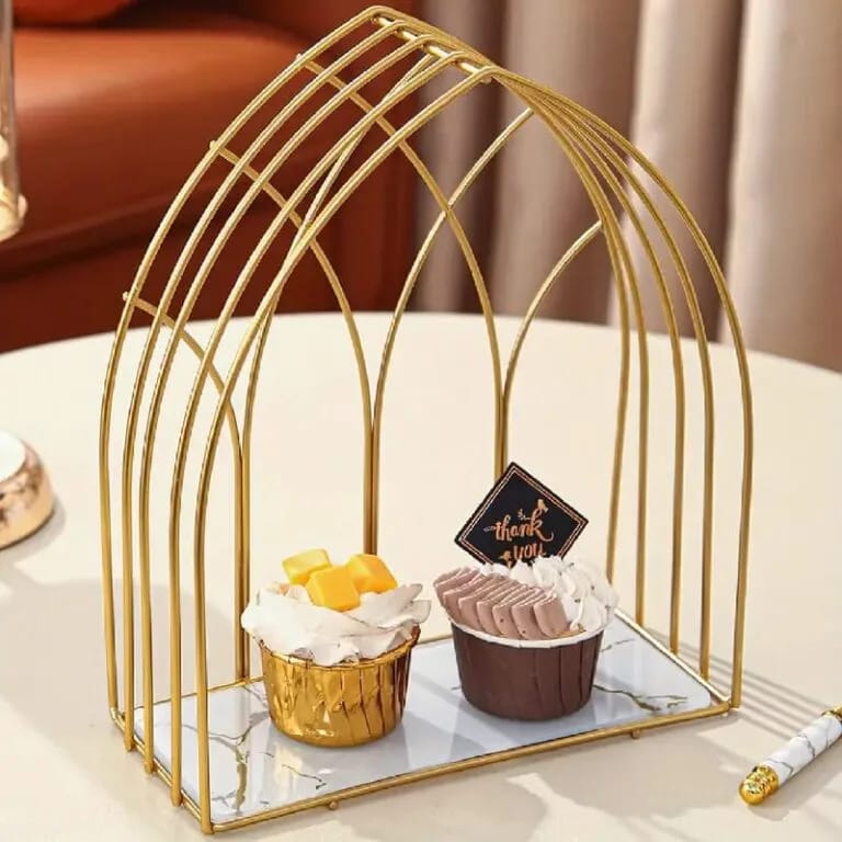 Aizal Decorative Mehrab Makeup Organizer Cage