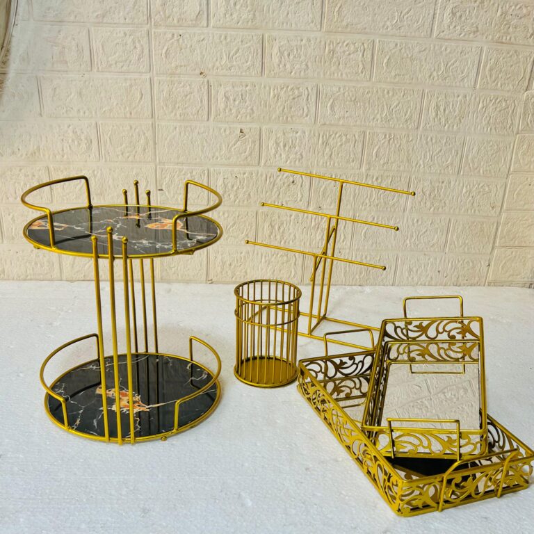 Aizal Deal No.1 – Set of 5 Home & Beauty Organizer Articles | Elegant Decorative Storage Collection