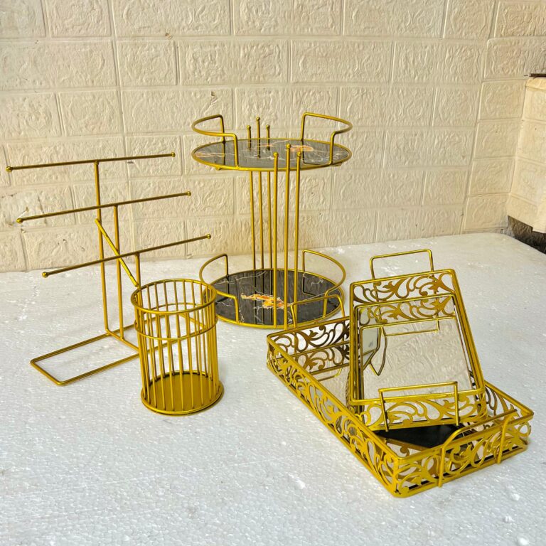 Aizal Deal No.1 – Set of 5 Home & Beauty Organizer Articles | Elegant Decorative Storage Collection