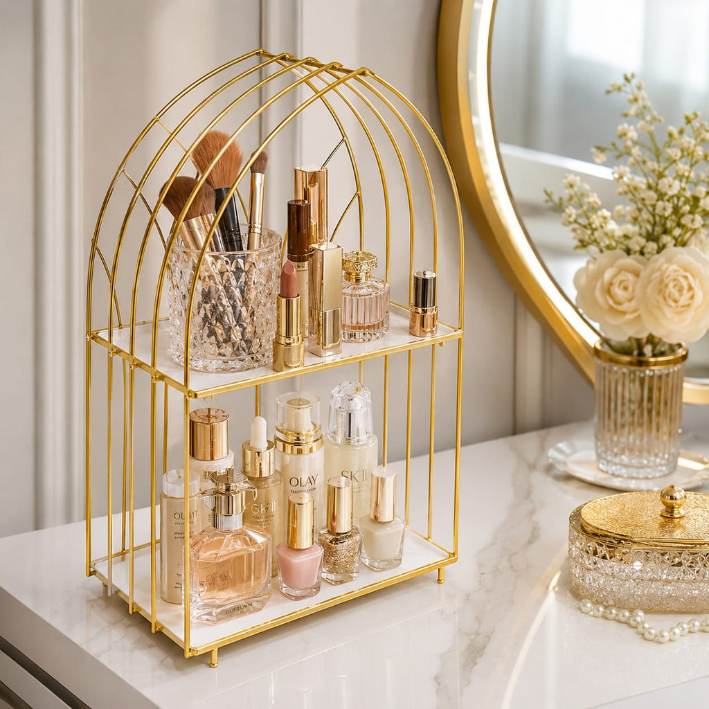 Modern Vanity Perfume & Makeup Storage Shelf