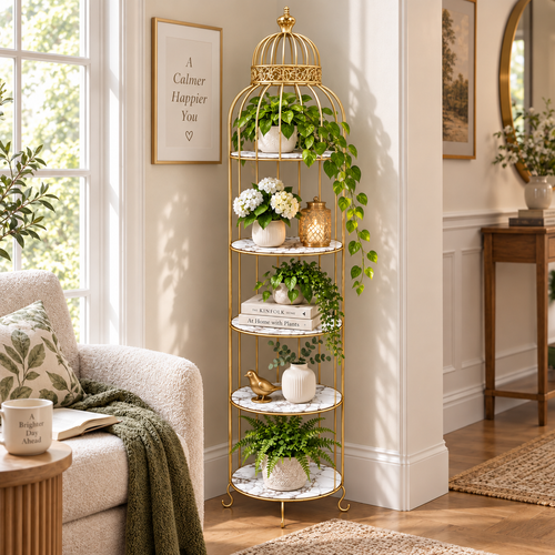 Aizal Special 5 Layers Birds Cages Rack Storage – Luxury Multipurpose Organizer Stand